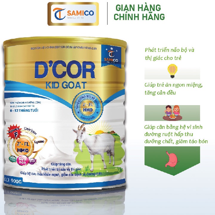 Sữa D'cor Kid Goat Chính Hãng Dành Cho Trẻ 0-12 Tháng Tuổi
