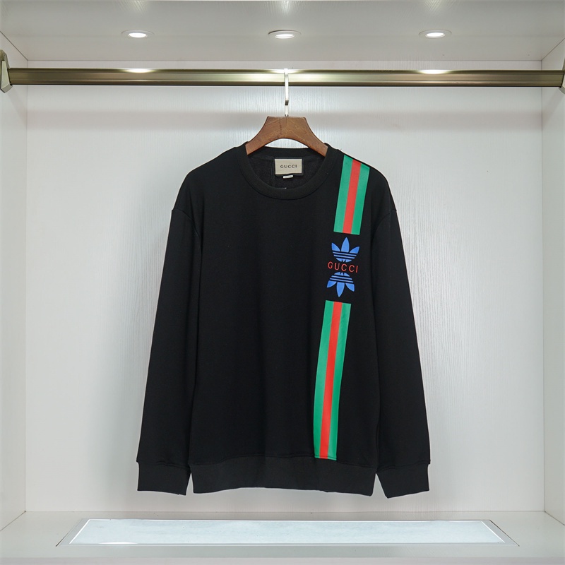 Gu co Áo Sweater Kẻ Sọc Dọc In Biểu Tượng Logo adidas Thời Trang Đường Phố Cao Cấp