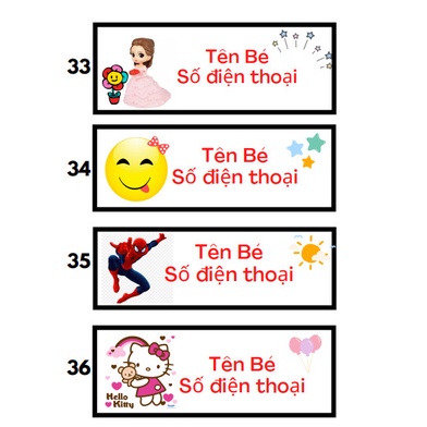 Mác lụa satin in theo tên riêng cho bé theo mẫu 50-100 cái- Phù hiệu cho bé.May trực tiếp vào áo-nhãn mác sài gòn