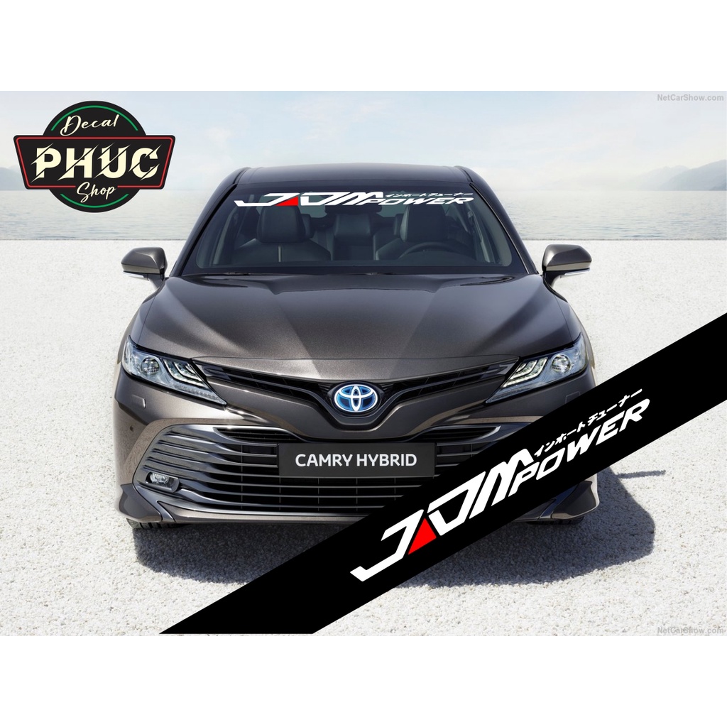 Tem dán kính lái chống nắng ô tô mẫu JDM Power