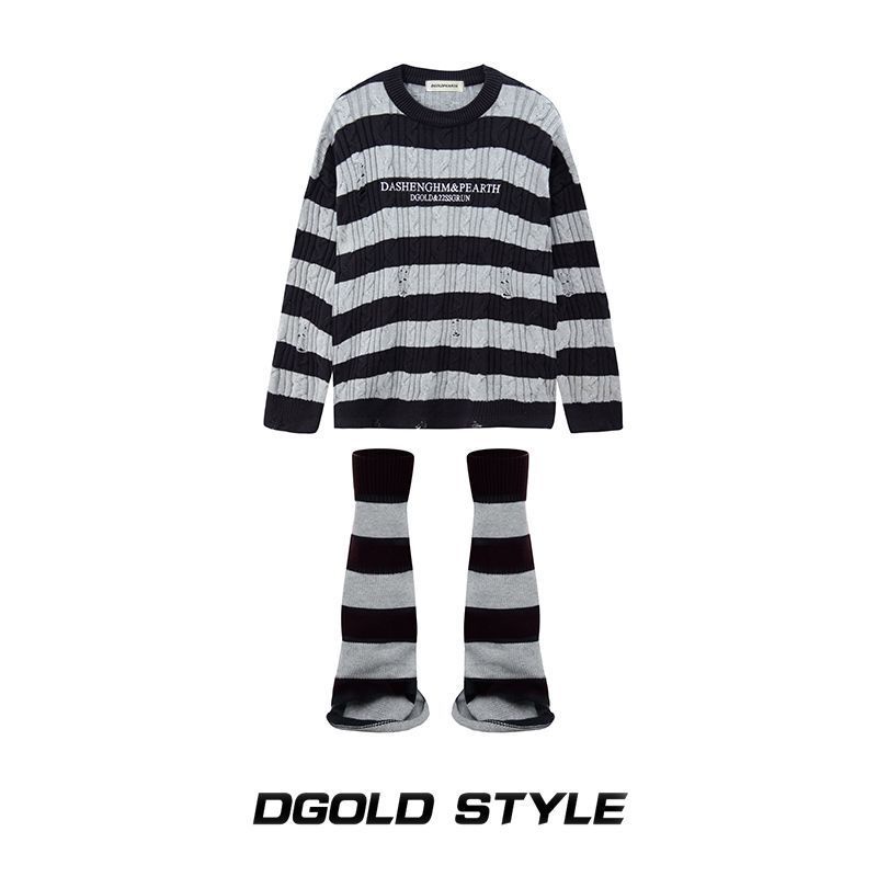 Áo Sweater Dáng Rộng Che Phủ Chân Phong Cách Harajuku Retro Mùa Thu Đông Cho Nữ ins Niche Read