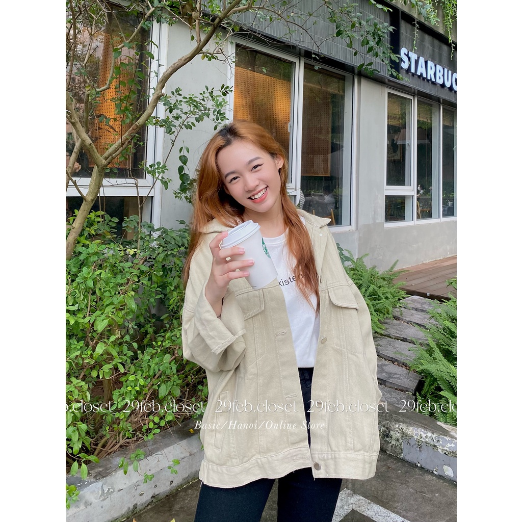 Áo khoác bò trơn oversize - 29feb.closet - A72