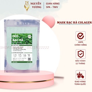 Bột mặt nạ bạc hà đắp mặt đẹp da. mặt nạ bạc hà colagen loại 1 cao cấp