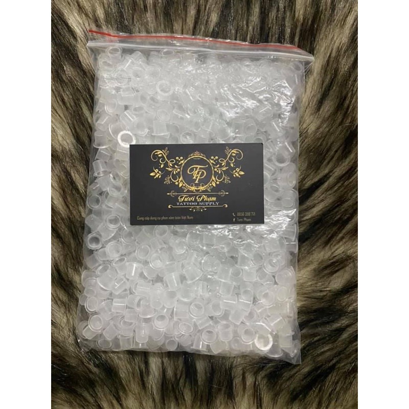 Chum Silicon Và Hũ Nhựa Đựng Mực Phun Xăm