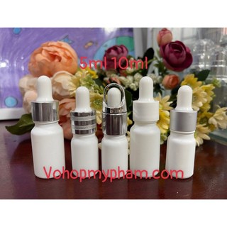 Chai lọ thủy tinh , chai thủy tinh sơn trắng 5ml 10ml