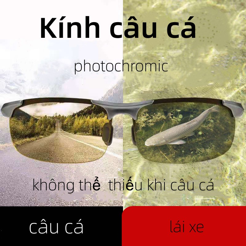 Kính Râm Nam Phân Cực Nhập Khẩu Đi Đường Ngày Và Đêm Kính Râm Chống Lóa Chống Sương Chống Uv, Đạp Xe, Câu Cá, Lái Xe
