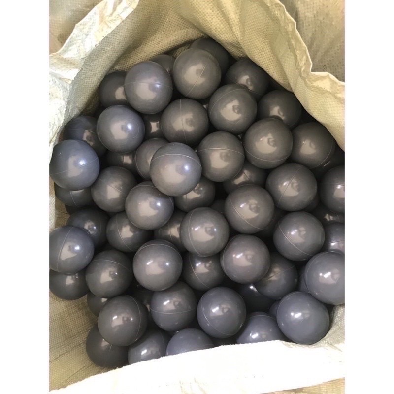 Bóng nhựa cho bé, bóng nhựa để chụp hình, an toàn không gây kích ứng kích thước 8cm Tông màu Đen Trắng Xám