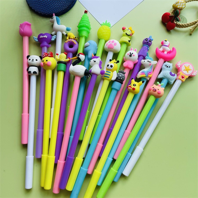 Bút siêu xinh cute mẫu mới cây bút bi hình đầu thú siêu dễ thương