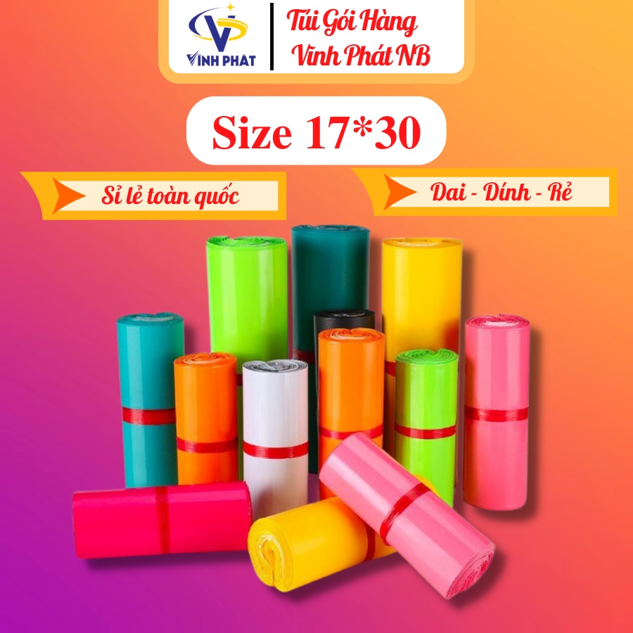 Túi Niêm Phong Size 17x30 , Hàng Cao Cấp Và Nhiều Màu