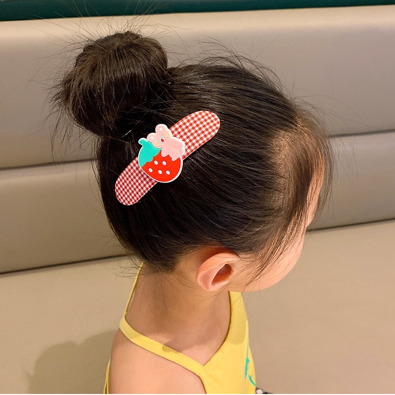 Miếng Dán Tóc Tự Dính Cho Bé Gái Có Đính Icon Dễ Thương