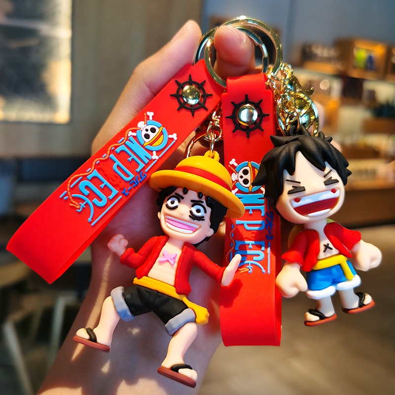 2 Móc Chìa Khóa PVC Hình Nhân Vật Luffy Trong ONE PIECE BY2