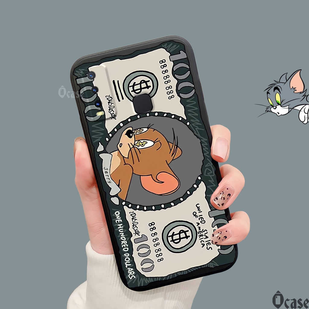 Ốp lưng Vivo Y30 / Y30i / Y50  in hình Mèo và Chuột cạnh viền vuông có bảo vệ camera