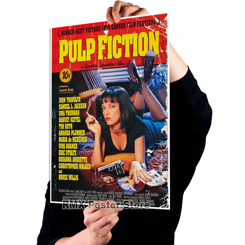 Poster Giấy Kraft In Hình Phim Kill Bill Pulp Fiction Trang Trí Phòng Khách Phong Cách Vintage