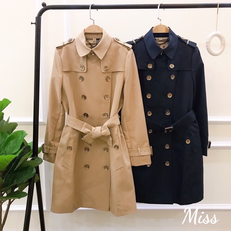 Áo khoác mangto kaki dáng dài cúc đồng hàng đẹp chuẩn tag mác