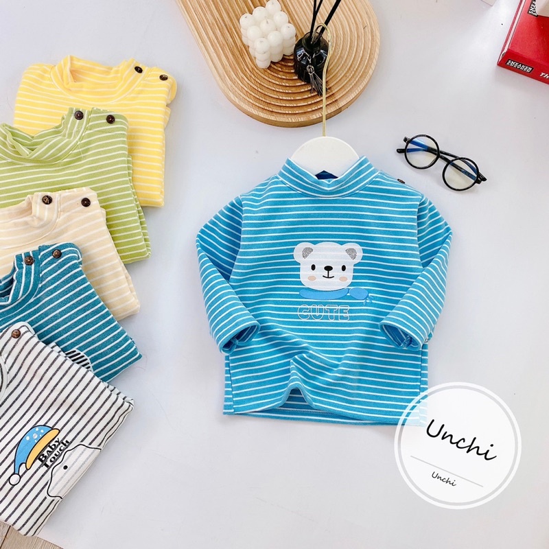 Áo cao cổ dài tay thu đông chất liệu mềm mại siêu ấm áp cho bé