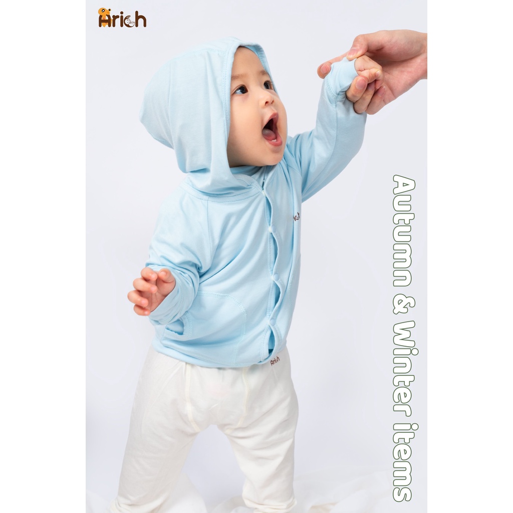 Áo khoác chống nắng cho bé Arich vải sợi tre chống tia uv, mềm mịn, kháng khuẩn tự nhiên an toàn làn da trẻ em