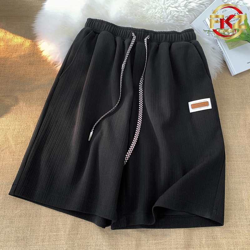 Quần short nam nữ FKZ Unisex Collection chất đũi sọc thể thao mặc thoáng mát