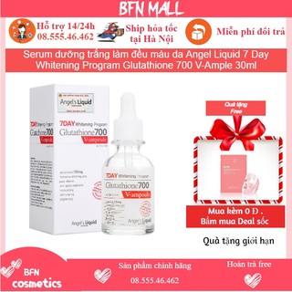 Serum dưỡng trắng làm đều màu da Angel Liquid 7 Day Whitening Program Glutathione 700 V-Ample 30ml
