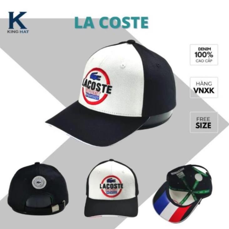Mũ lưỡi trai LACOSTE 1972 màu đơn giản, năng động, quai cài kim loại, phom cứng cáp vải cotton Hàn Quốc . xịn sò .
