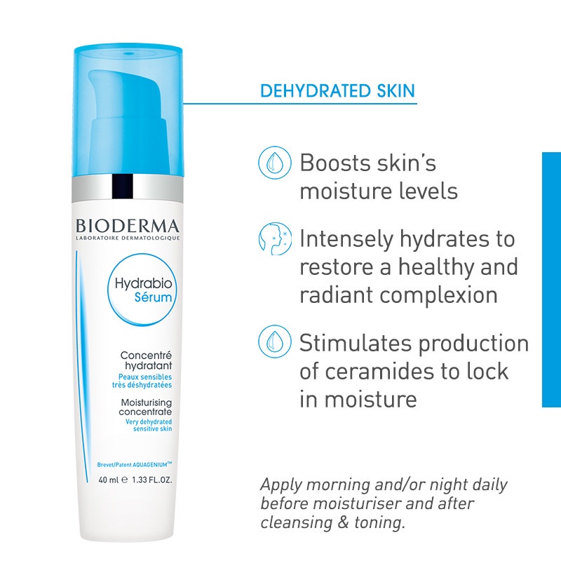 [DATE 11/23] Tinh chất cấp nước sâu chứa HA cô đặc và Niacinamide BIODERMA Hydrabio Sérum travelsize 15ml (Pháp)