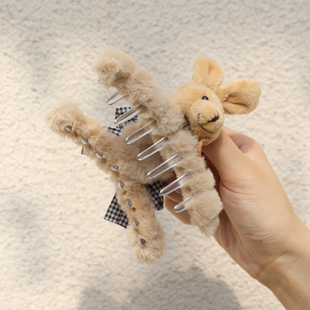 Kẹp Tóc Hình Cá Mập Phủ Lông Dễ Thương Thời Trang Thu Đông Phong Cách Hàn Quốc