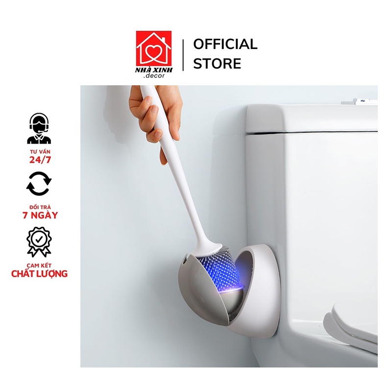 Chổi cọ nhà vệ sinh bồn cầu toilet silicon thông minh ECOCO cây cọ bồn cầu chà nhà tắm tiện dụng