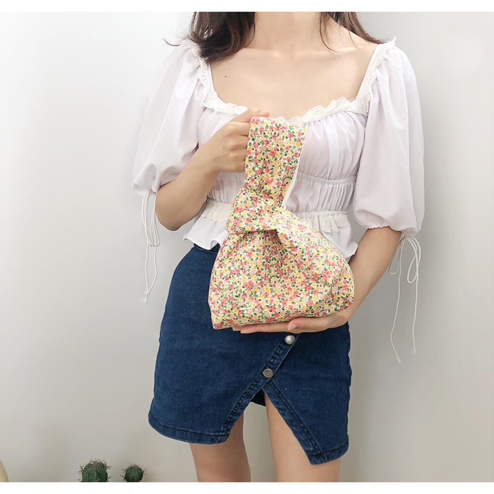 Dyruidoj Túi Đựng Mỹ Phẩm / Tiền Xu / Chìa Khóa Đeo Cổ Tay Bằng Cotton Nhẹ Màu Thân Thiện Với Môi