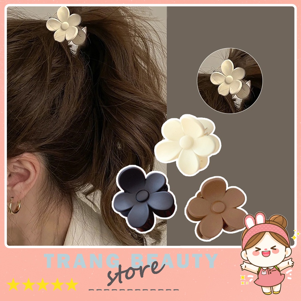 Kẹp Búi Tóc Nữ Nhỏ 4CM Màu Pastel Hình Bông Hoa - Phong Cách Hàn Quốc Dễ Thương