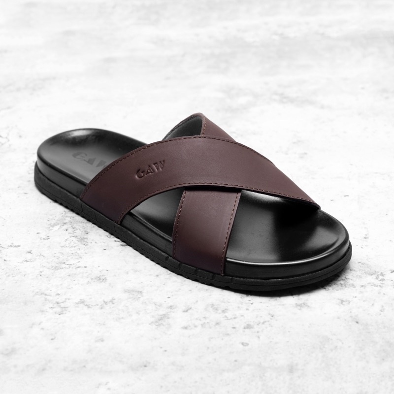 Dép Gaw chéo da bò mã G228N