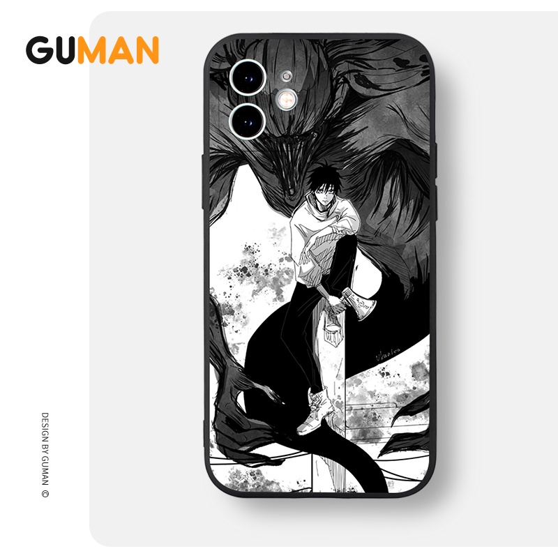 Ốp lưng GUMAN Mềm màu đen nam ngầu dễ thương đẹp Cho iPhone 14 13 12 11 Pro Max SE 2020 X XR XS 8 7 ip 6S 6 Plus kute XYB965
