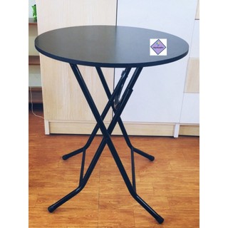 Siêu phẩm bàn gỗ tròn cafe đen, trắng chân cao tĩnh điện 72 cm freeship 20k