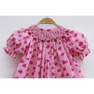 ĐẦM SMOCK TIM HỒNG