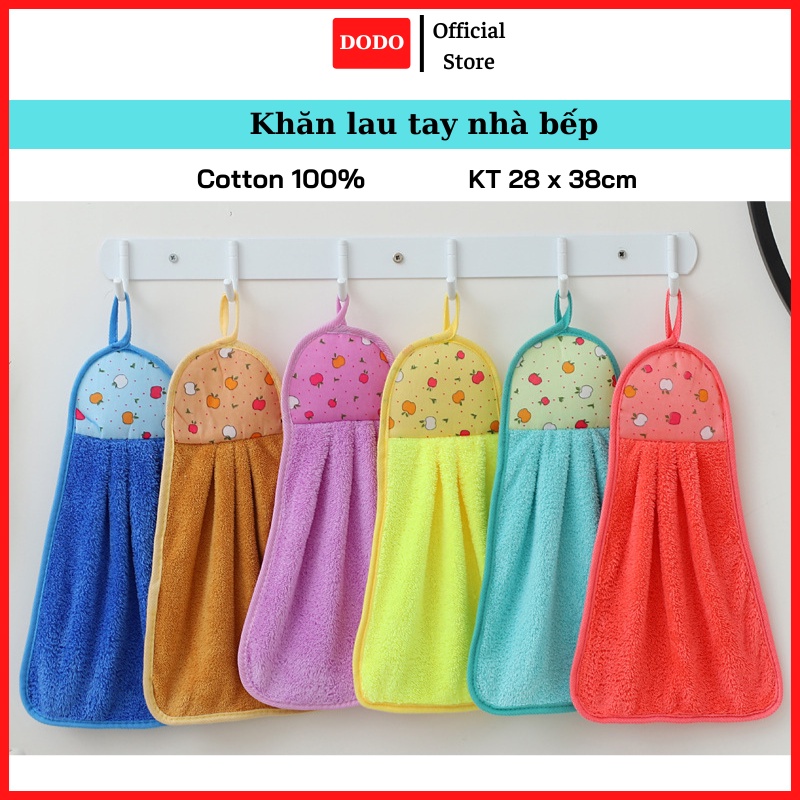 Khăn lau tay nhà bếp treo tường , sợi cotton 100% mềm mại êm ái da tay