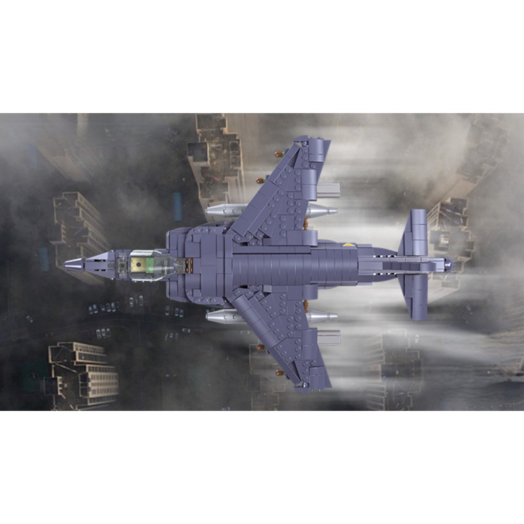 807 Khối Lắp Ráp Máy Bay Chiến Đấu MOC WW2 AV-8 Harrier II Mới