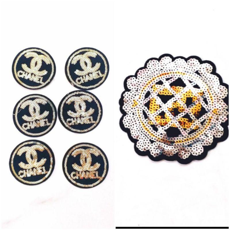Hình kim sa trang trí may lên áo . logo kim sa