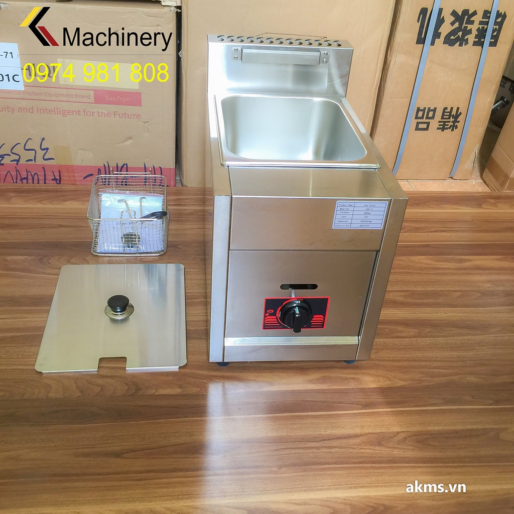 Bếp chiên nhúng đơn ASQ-71 dùng Gas dung tích 6L