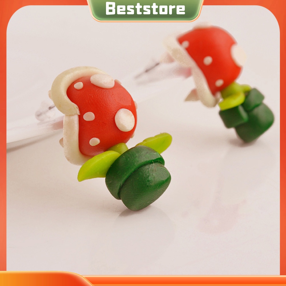 Khuyên Tai Đất Sét Mềm Hình Động Vật Đáng Yêu Cho Nữ