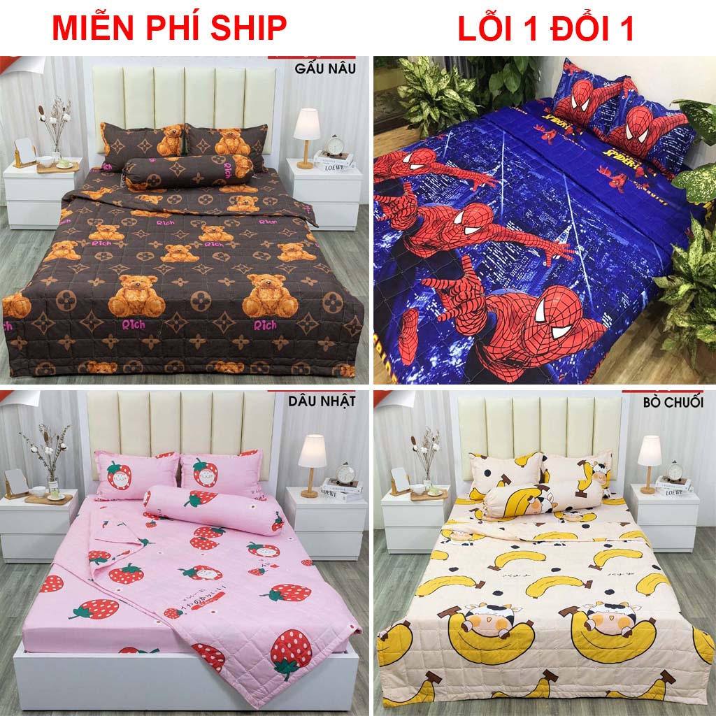 Bộ Ga trải giường 1M2 X 2M, Ga trải giường cotton Poly. RA TRẢI GIƯỜNG
