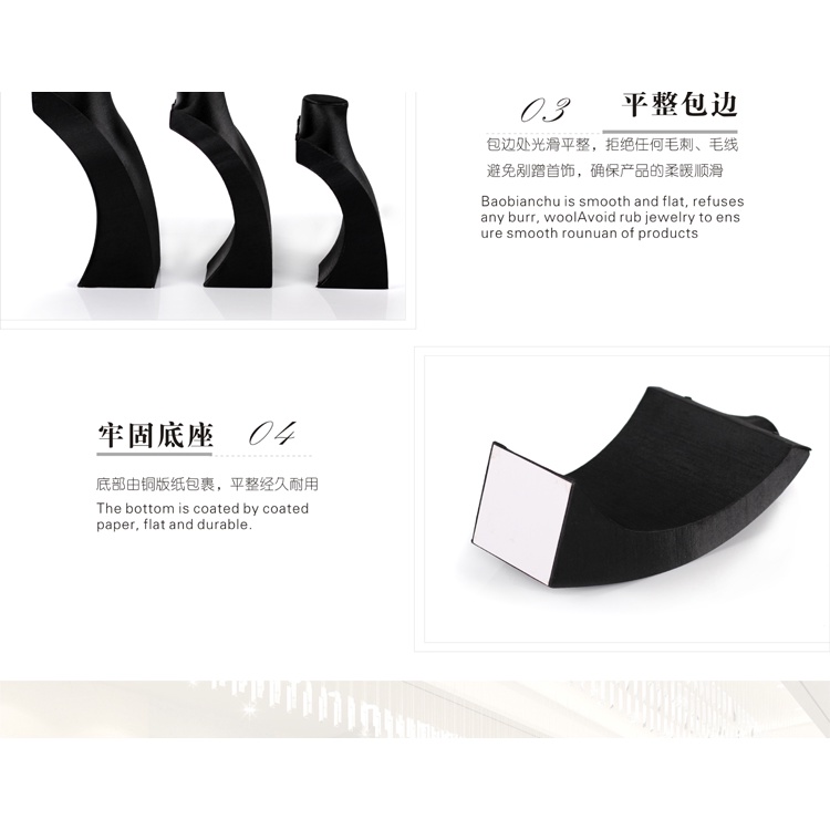 Cổ da trưng bày dây chuyền, vòng cổ cao cấp