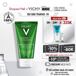 Sữa rửa mặt Vichy Normaderm Phytosolution Volcanic Mattifying Cleansing Cream 125ml
