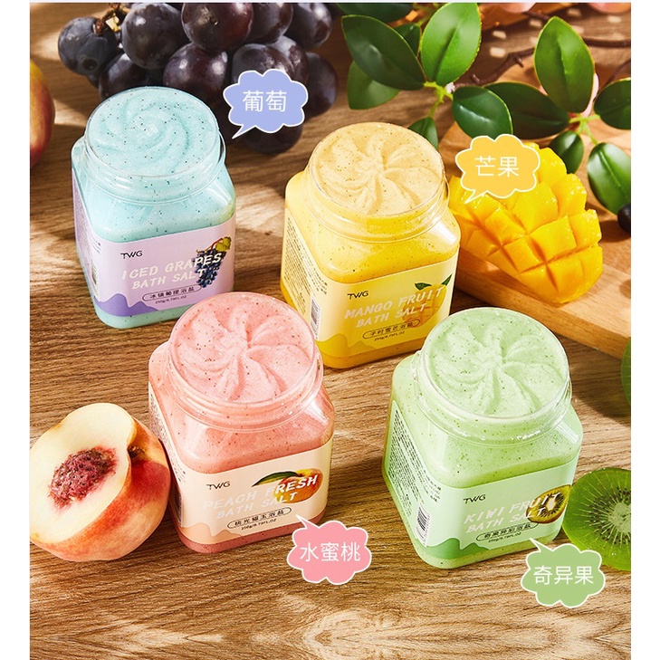 Muối Tắm Tẩy Sạch Da Chết Body HEYXI 350g Hương Trái Cây Thơm Ngát Hạt Siêu Mịn Không Làm Tổn Thương Da Giúp Da Trắng