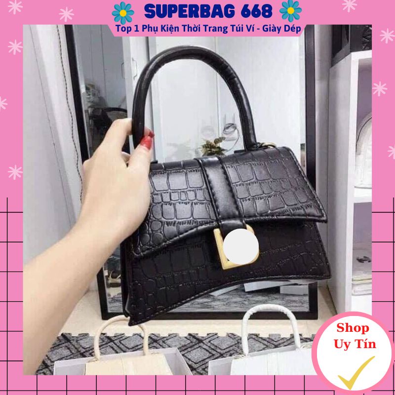 Túi xách nữ đẹp giá rẻ đeo chéo đeo vai khóa chữ B Superbag668 345