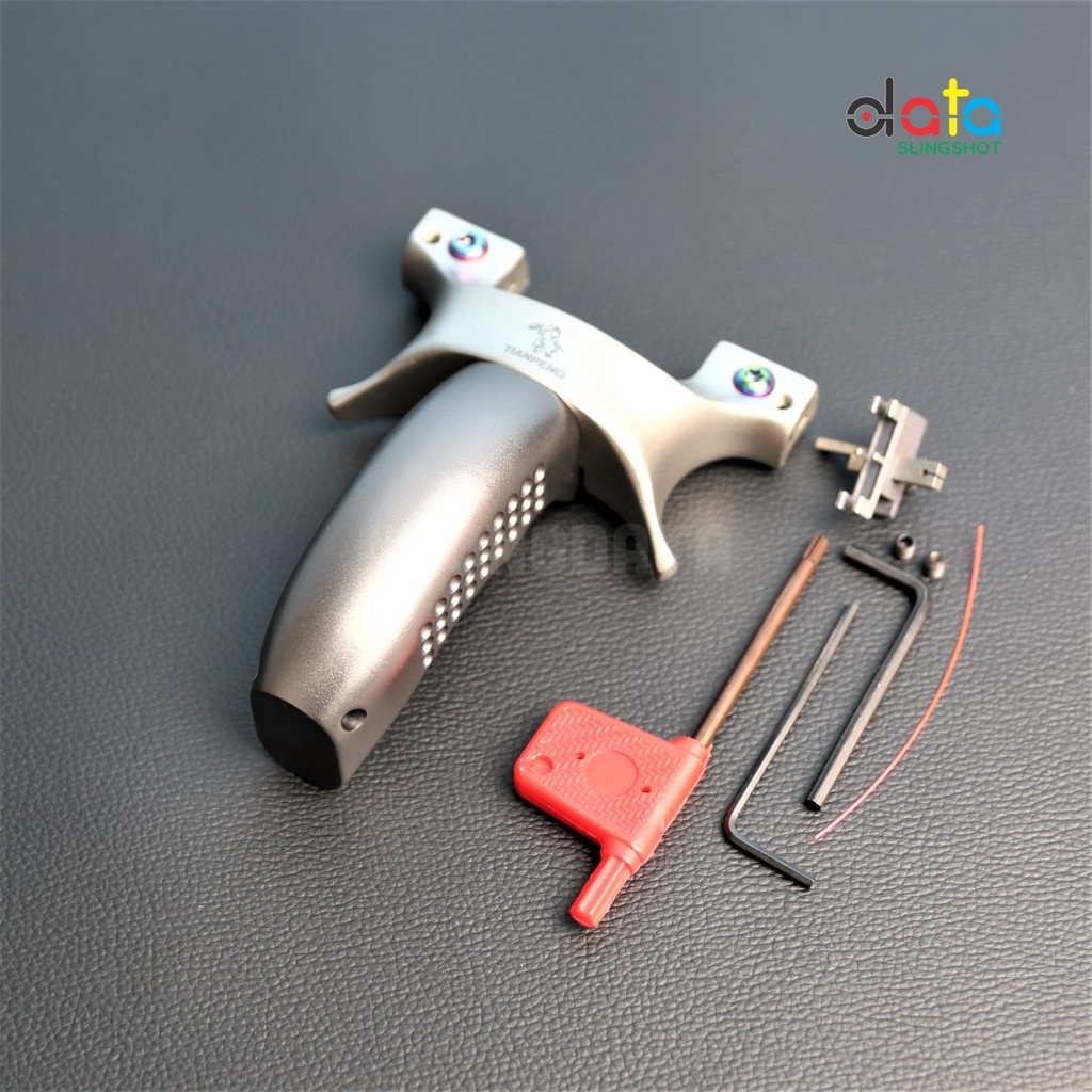 Ná Cao Su Thiên Bồng Nguyên Soái Chạc 82 Cánh Chạc Thép 440C Cán Nhôm - Chạc kẹp - DATA SlingShot