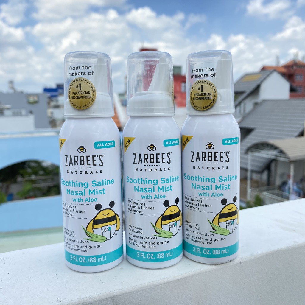 Xịt Mũi Lô Hội / Vitamin C ZARBEE'S Mỹ 88ml Dạng Phun Sương Cho bé từ sơ sinh - người lớn
