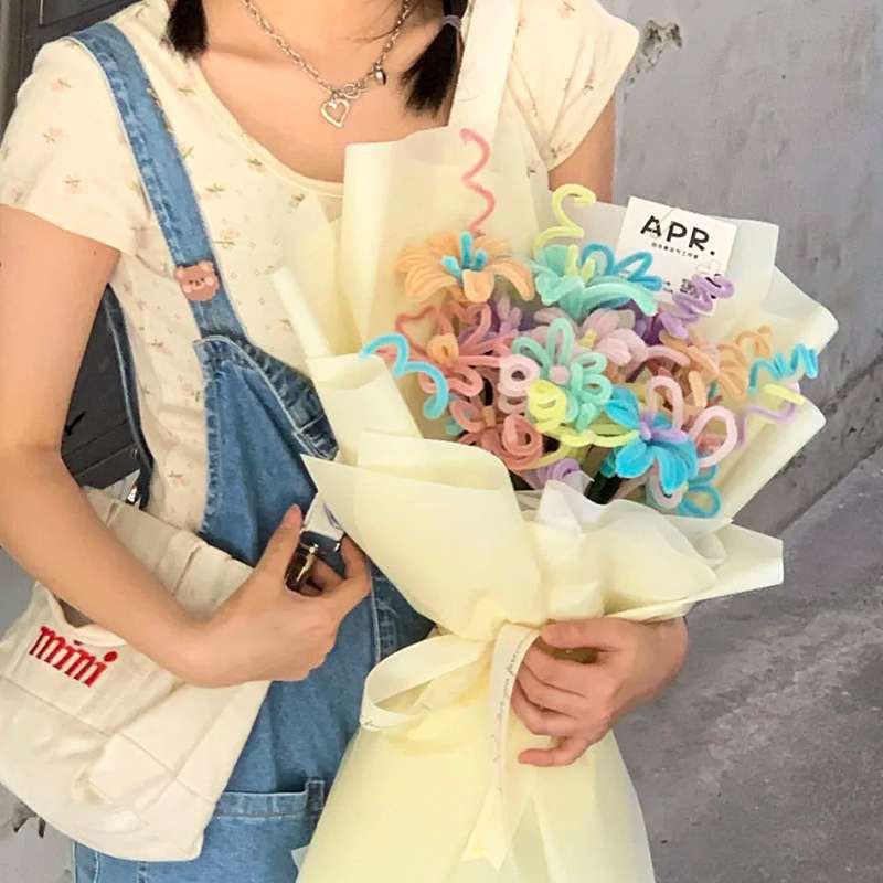 Bịch Dây Xoắn Kẽm Nhung DIY Tự Làm Hoa Handmade Quà Tặng Bạn Gái, Bạn Bè