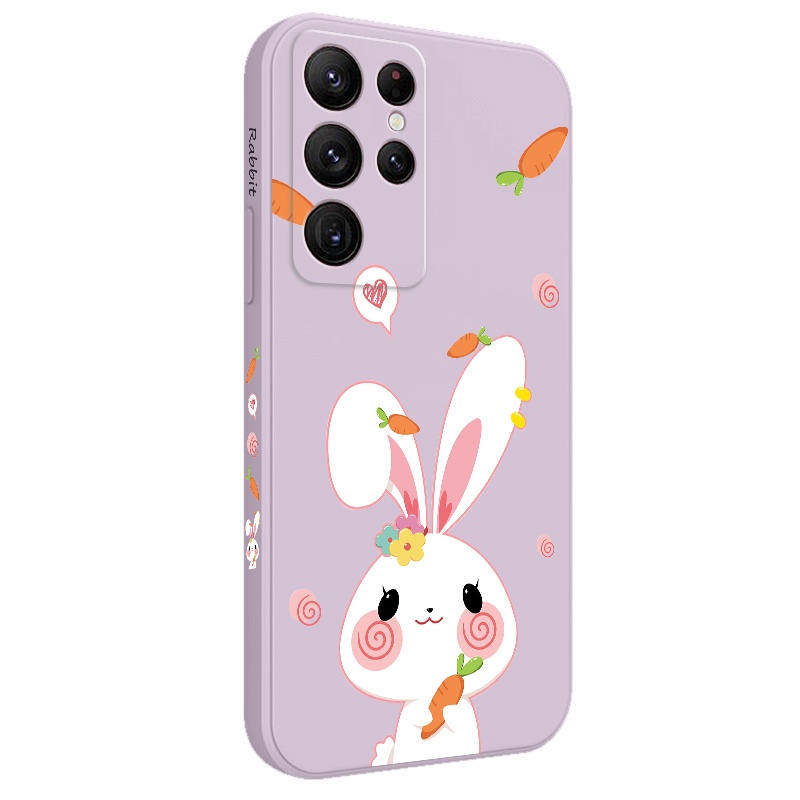 Ôp Điện Thoại Dẻo Họa Tiết Chú Thỏ Dễ Thương Cho Dòng samsung galaxy s23 s22 fe ultra plus Ốp