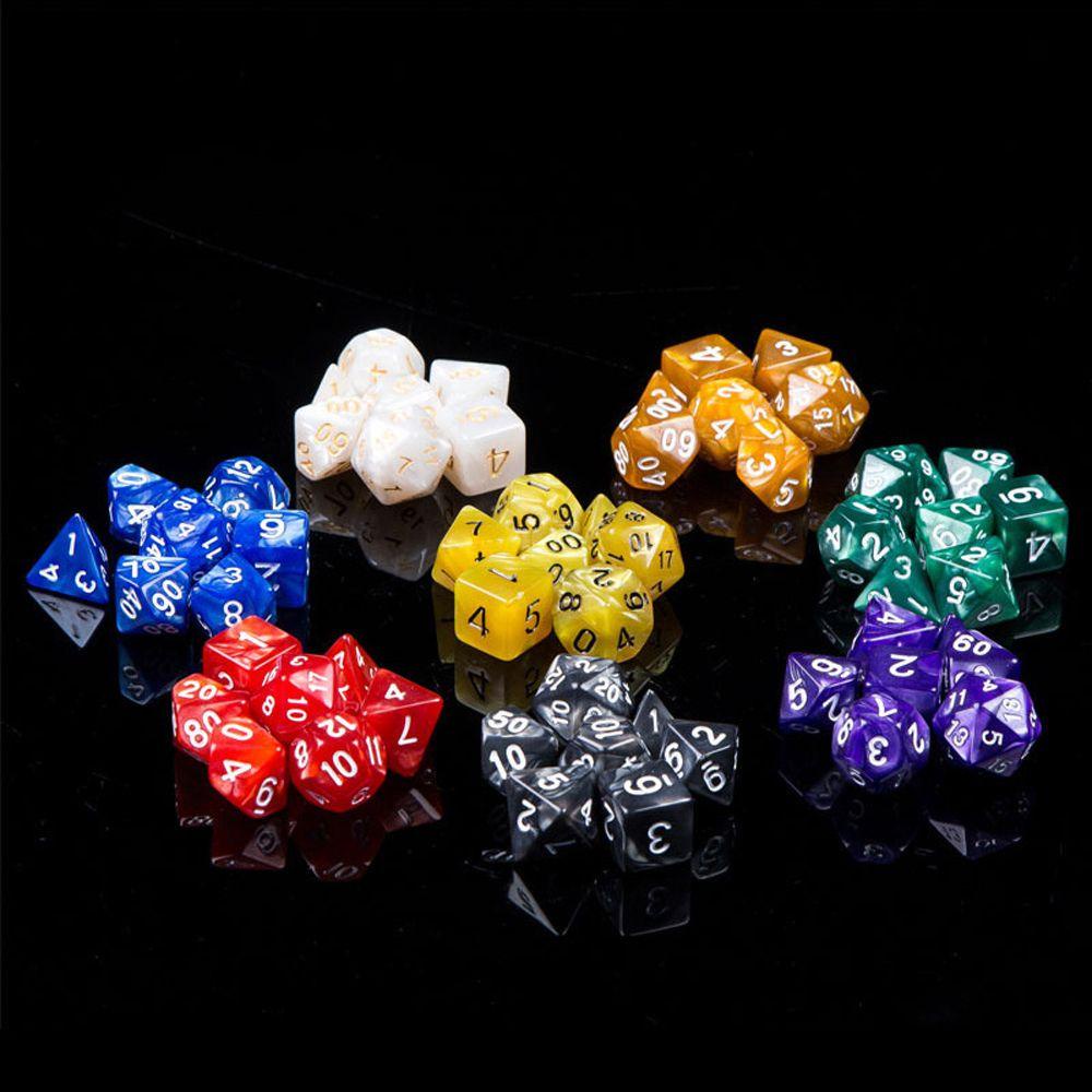Bộ 7 Viên Xúc Xắc Rpg Màu Ngọc Trai Đục Cho D & D Dnd | Sản Phẩm Tại Brazil | Nhiều Màu Sắc
