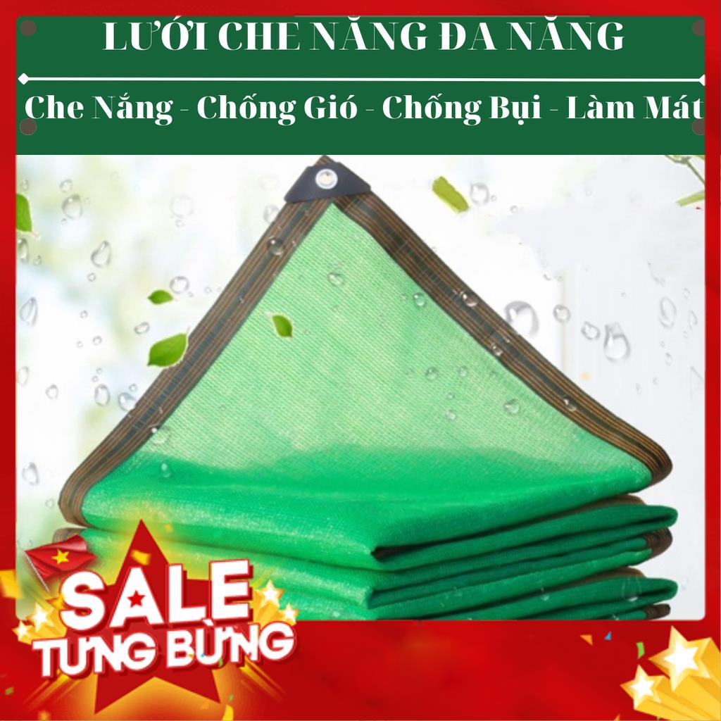 Lưới Che Nắng Nam Việt - Màu Xanh Lá - Giá Bán Trên 1 Mét Vuông - May Viền Đóng Khoen Sẵn