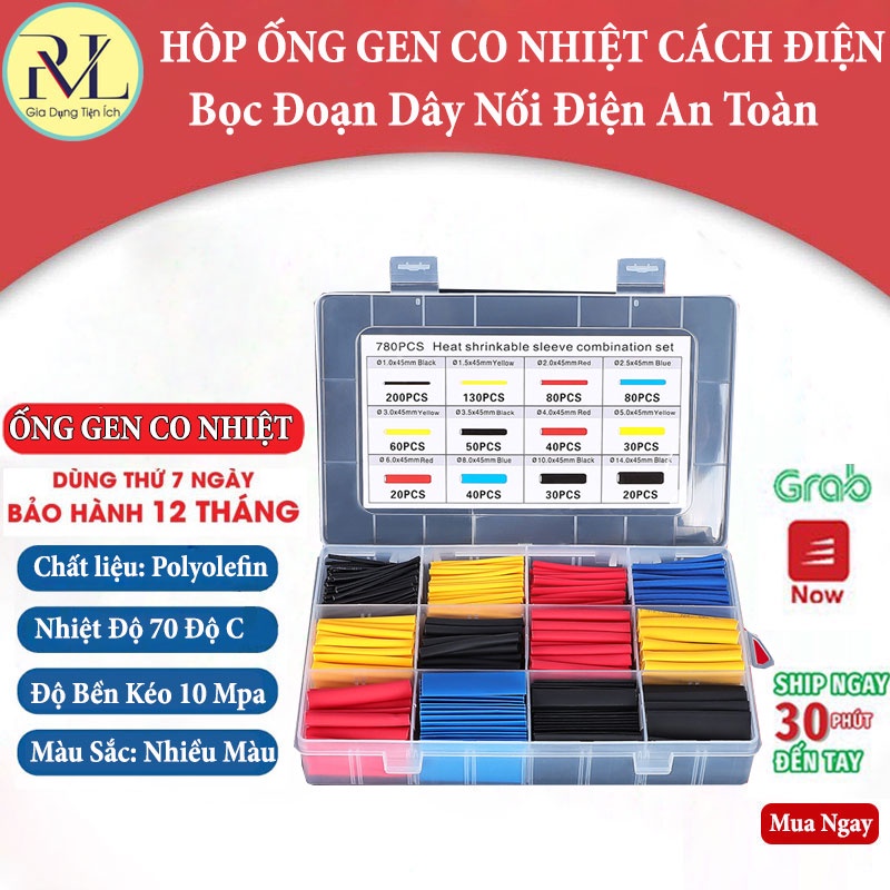Ống Co Nhiệt Cách Điện - Chất Liệu Polyolefin Chịu Nhiệt Tốt, Gen Co Nhiệt Có Nhiều Kích Thước Khác Nhau Luck House
