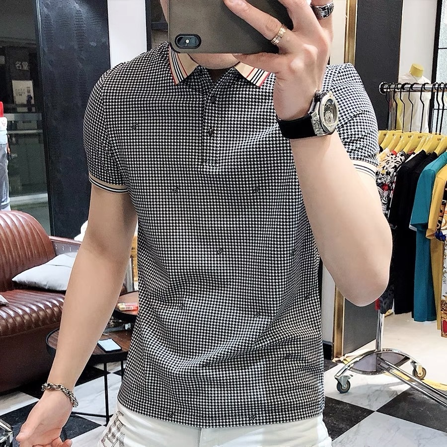 Áo polo Ngắn Tay In Chữ Thời Trang Mùa Hè Mới Cho Nam